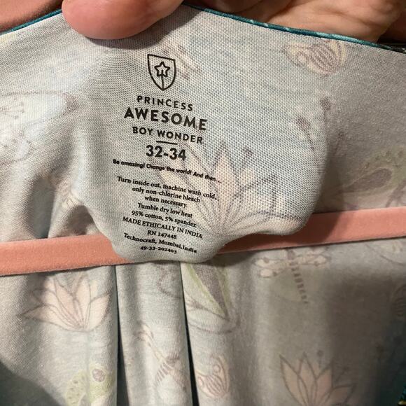 Princess Awesome Frog Pond Dress 32-34 Teal Lotus Frog Print Pockets plus size - Picture 7 of 9